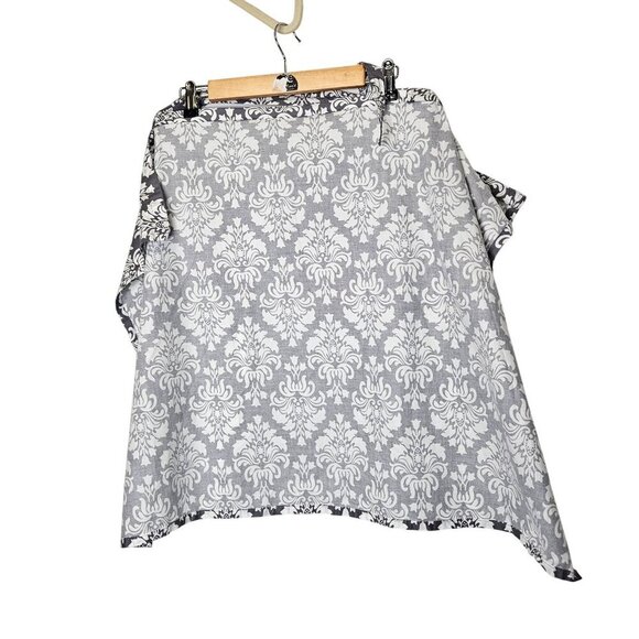 Udder covers Nursing Cover‎ For Breastfeeding Privacy Gray White Floral Cotton - Picture 6 of 7
